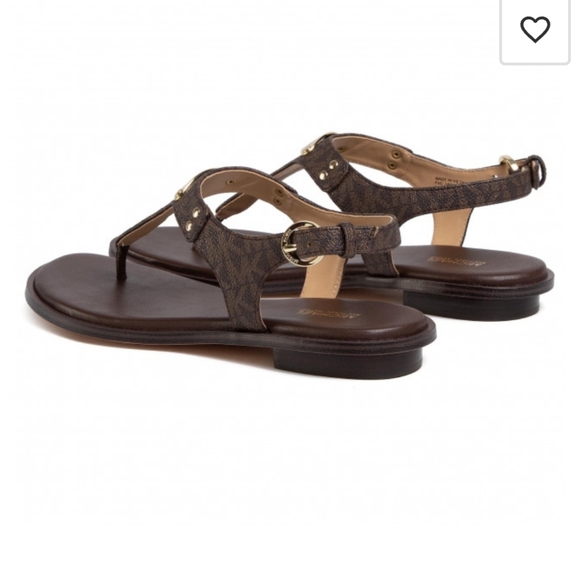 Authentic MICHAEL MICHAEL KORSLogo Plaque Sandal sz 7.5 - Picture 3 of 15